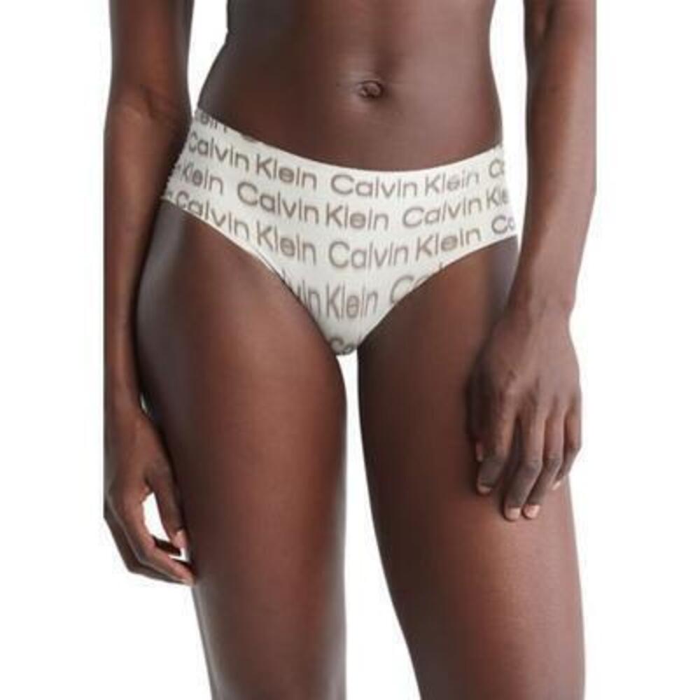 NWT Calvin Klein Women's Hipster Invisible Print Gray, L